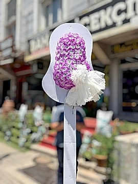 Lila Gerbera Düğün ve Açılış Çelengi